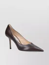Jimmy Choo Leather Pointed Toe Stiletto Heel Pumps In Brown