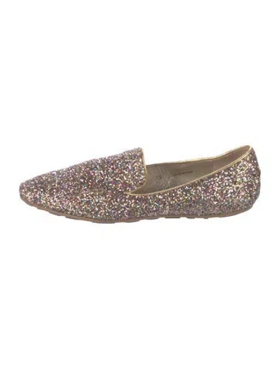 Pre-owned Jimmy Choo Leather Printed Loafers