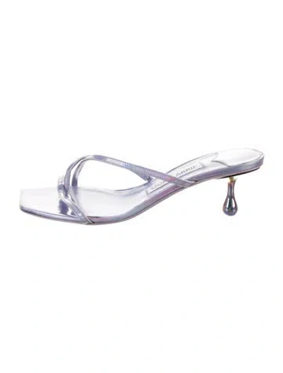 Pre-owned Jimmy Choo Leather Printed Slides