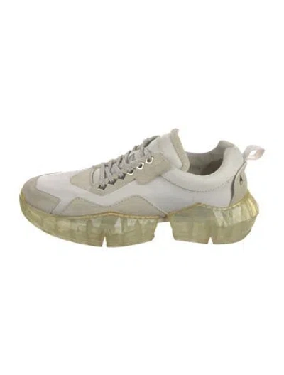 Pre-owned Jimmy Choo Leather Printed Sneakers In White