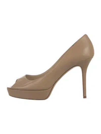 Pre-owned Jimmy Choo Leather Pumps In Neutral