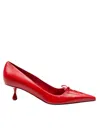 Jimmy Choo Scarlett 50 Leather Heel Pumps In Red