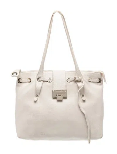 Pre-owned Jimmy Choo Leather Rhea In Neutrals