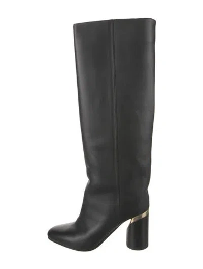 Pre-owned Jimmy Choo Leather Riding Boots In Black