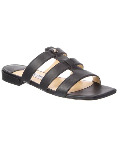 Jimmy Choo Leather Sandal In Black