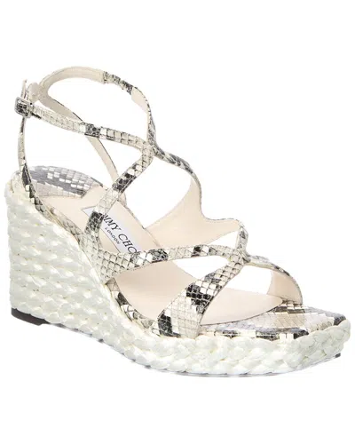 Jimmy Choo Leather Sandal In Animal Print