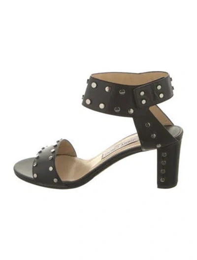Pre-owned Jimmy Choo Leather Sandals In Black