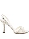 Jimmy Choo Elsy Snakeskin Embossed Slingback Sandal In Neutral