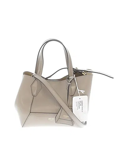 Jimmy Choo Leather Satchel In Gray