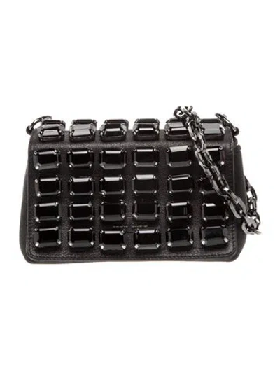 Pre-owned Jimmy Choo Leather Shoulder Bag In Black