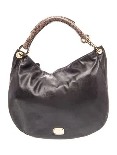 Pre-owned Jimmy Choo Leather Shoulder Bag In Black