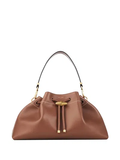 Jimmy Choo Leather Shoulder Bag In Brown
