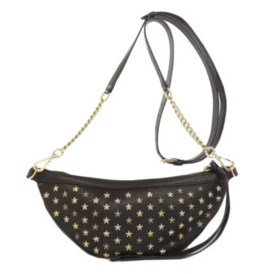 Pre-owned Jimmy Choo Leather Shoulder Bag () In Black