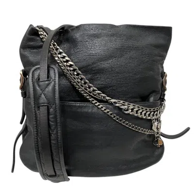 Pre-owned Jimmy Choo Leather Shoulder Bag () In Black