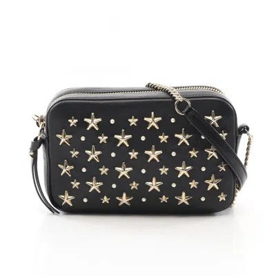 Pre-owned Jimmy Choo Leather Shoulder Bag () In Black