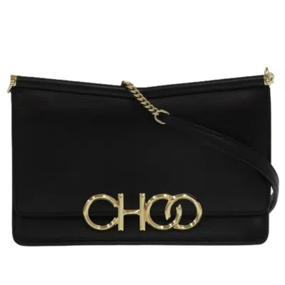 Pre-owned Jimmy Choo Leather Shoulder Bag () In Black