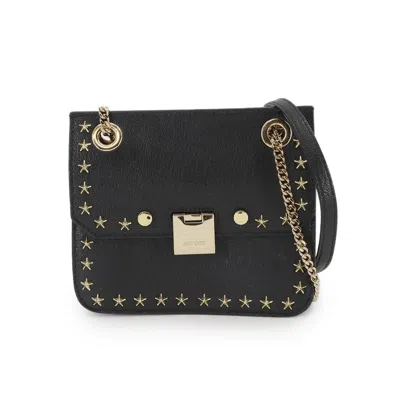 Pre-owned Jimmy Choo Leather Shoulder Bag () In Black