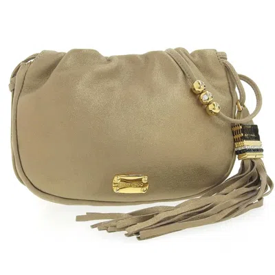 Pre-owned Jimmy Choo Leather Shoulder Bag () In Gold