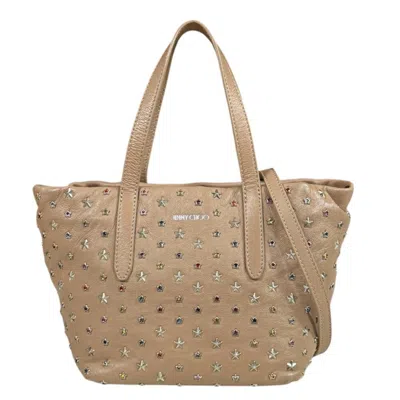 Pre-owned Jimmy Choo Leather Shoulder Bag () In Sand