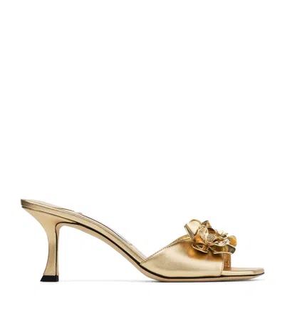 Jimmy Choo Leather Skye Heeled Mules 70 In Black