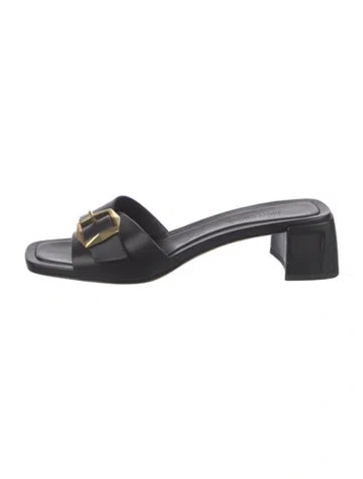 Pre-owned Jimmy Choo Leather Slides In Black