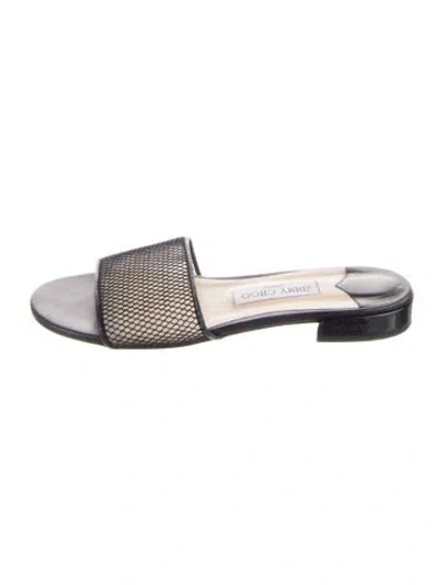 Pre-owned Jimmy Choo Leather Slides In Black
