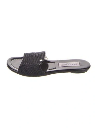 Pre-owned Jimmy Choo Leather Slides In Black