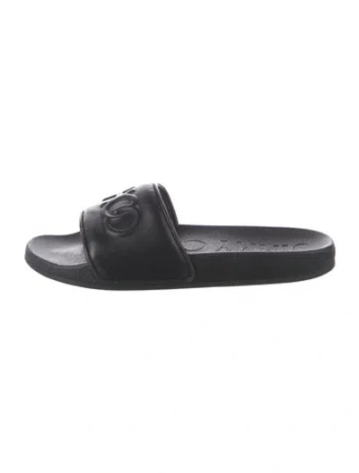 Pre-owned Jimmy Choo Leather Slides In Black