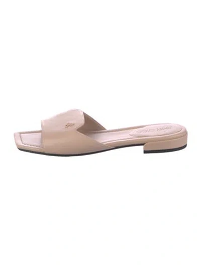 Pre-owned Jimmy Choo Leather Slides In Brown