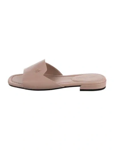 Pre-owned Jimmy Choo Leather Slides In Brown