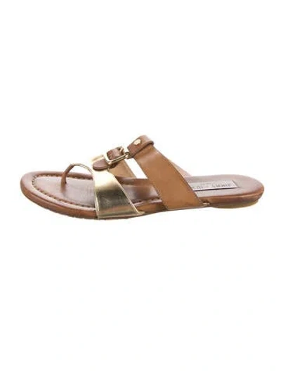 Pre-owned Jimmy Choo Leather Slides In Multi