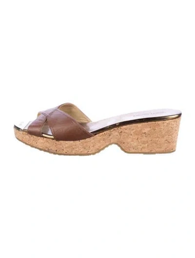 Pre-owned Jimmy Choo Leather Slides In Multi