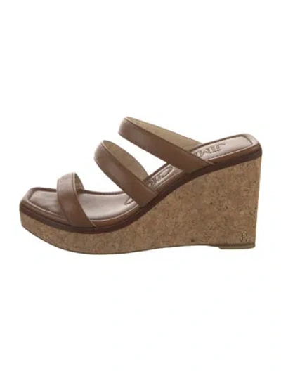 Pre-owned Jimmy Choo Leather Slides In Neutral