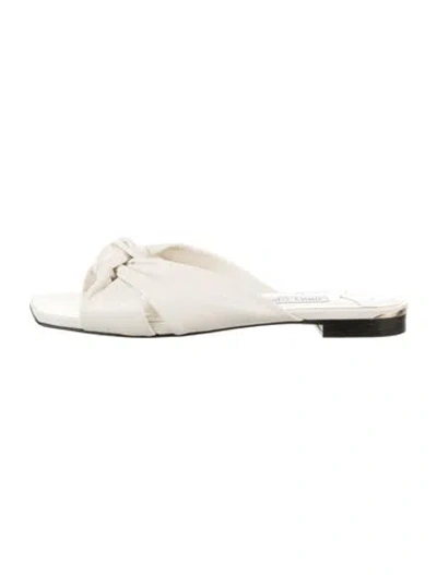 Pre-owned Jimmy Choo Leather Slides In Neutrals