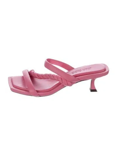 Pre-owned Jimmy Choo Leather Slides In Pink
