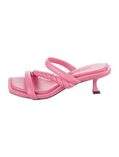 Pre-owned Jimmy Choo Leather Slides In Pink