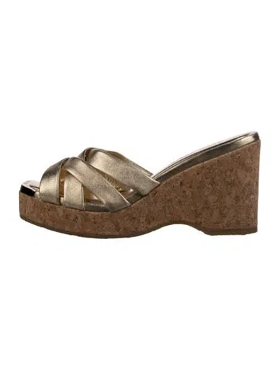 Pre-owned Jimmy Choo Leather Slides W/ Tags