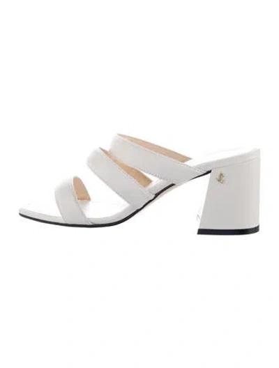 Pre-owned Jimmy Choo Leather Slides In White