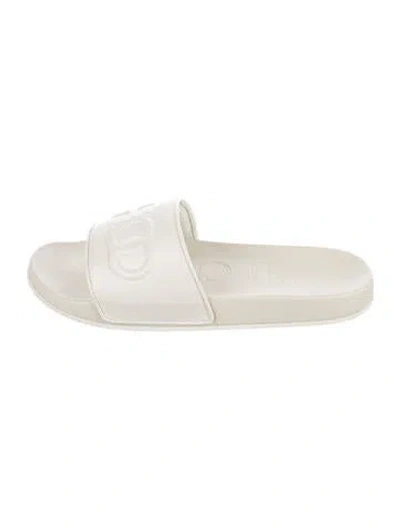 Pre-owned Jimmy Choo Leather Slides In White