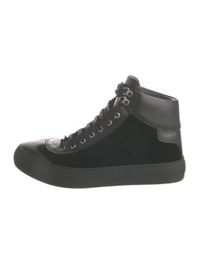 Pre-owned Jimmy Choo Leather Sneakers In Black