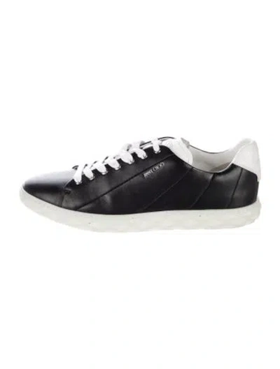Pre-owned Jimmy Choo Leather Sneakers In Black