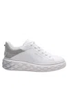 Jimmy Choo Low Top Leather Sneakers With Metallic Heel In Multicolor