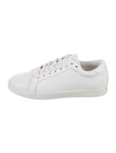 Pre-owned Jimmy Choo Leather Sneakers In White