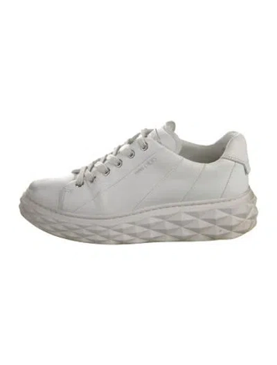 Pre-owned Jimmy Choo Leather Sneakers In White