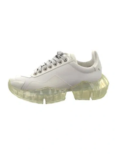Pre-owned Jimmy Choo Leather Sneakers In White