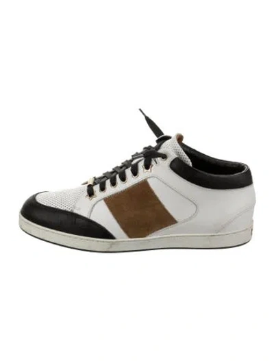 Pre-owned Jimmy Choo Leather Sneakers In White