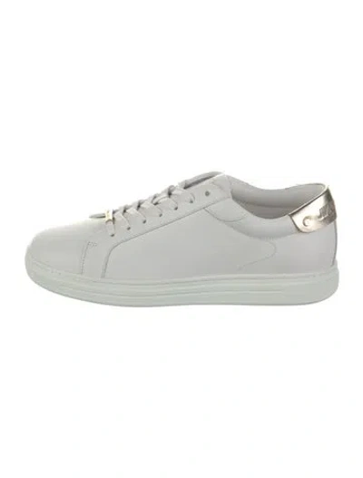 Pre-owned Jimmy Choo Leather Sneakers In White