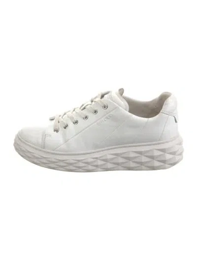 Pre-owned Jimmy Choo Leather Sneakers In White