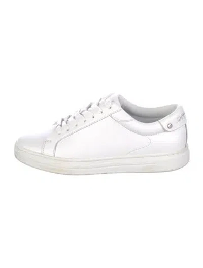 Pre-owned Jimmy Choo Leather Sneakers In White
