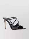 Jimmy Choo Anise 95mm Cut-out Patent Mules In Black